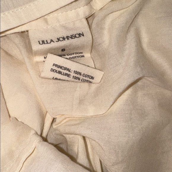 NEW Ulla Johnson Freya Circle Jacquard Tiered Cotton Ivory Cream Dress size 8 - Picture 4 of 8